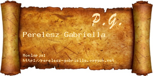 Perelesz Gabriella névjegykártya